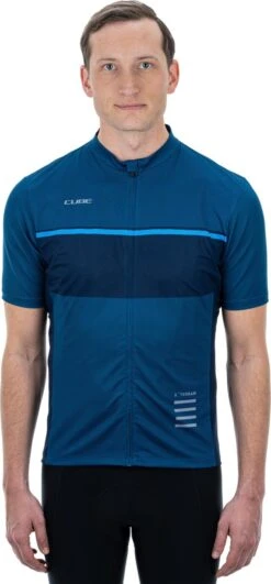 CUBE ATX Trikot Full Zip Kurzarm Blue -Fahrradbekleidungs Geschäft 12266 0 30115 1280x1280