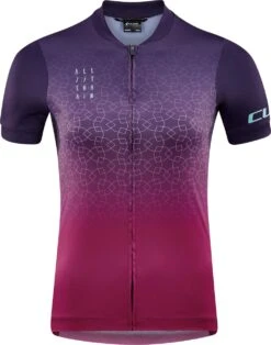 CUBE ATX WS Trikot Full Zip Kurzarm Violet