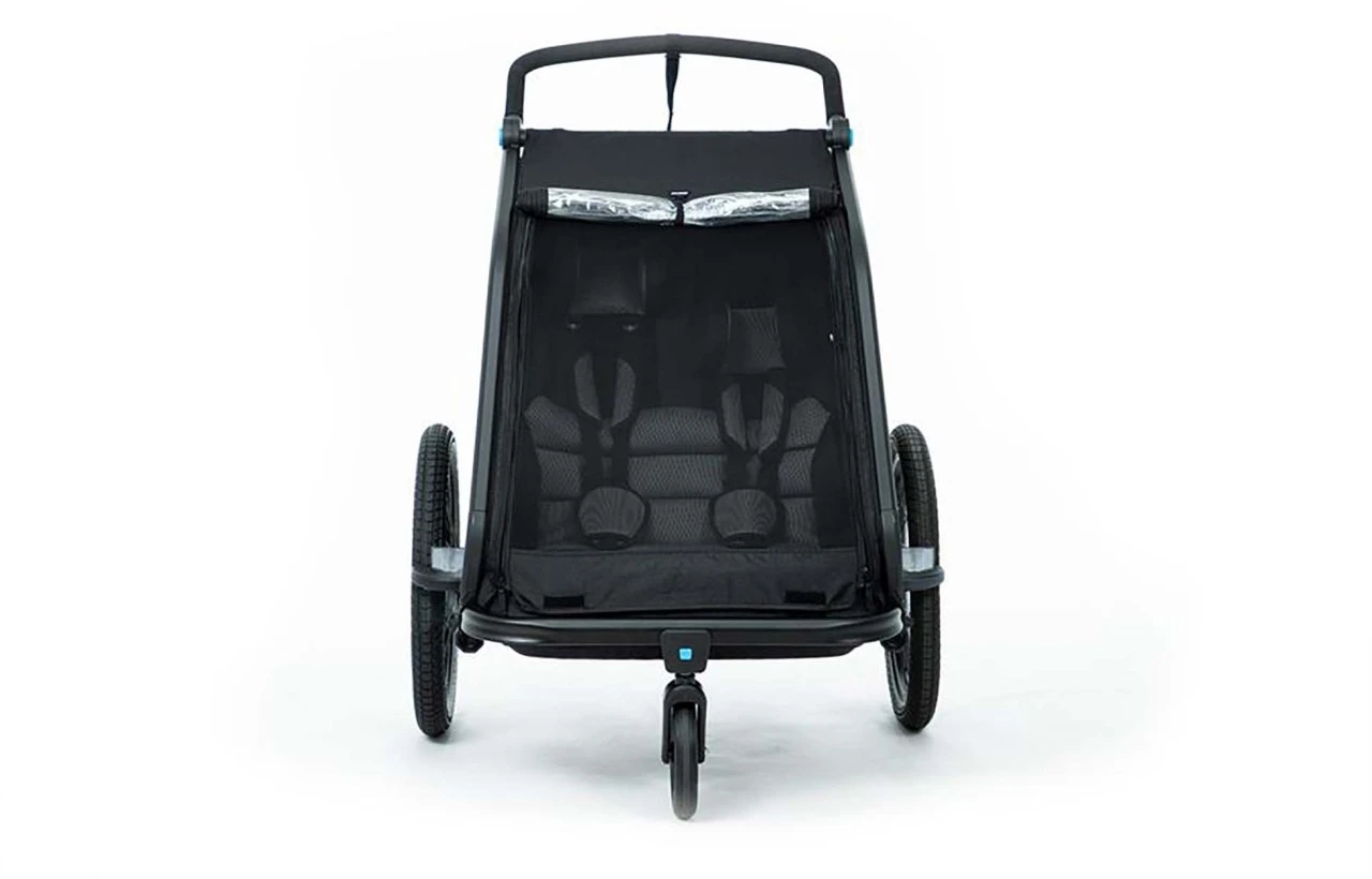 CUBE Kinder Fahrradanhänger Double CMPT Black 6 CUBE Kinder Fahrradanhänger Double CMPT Black – Bild 4