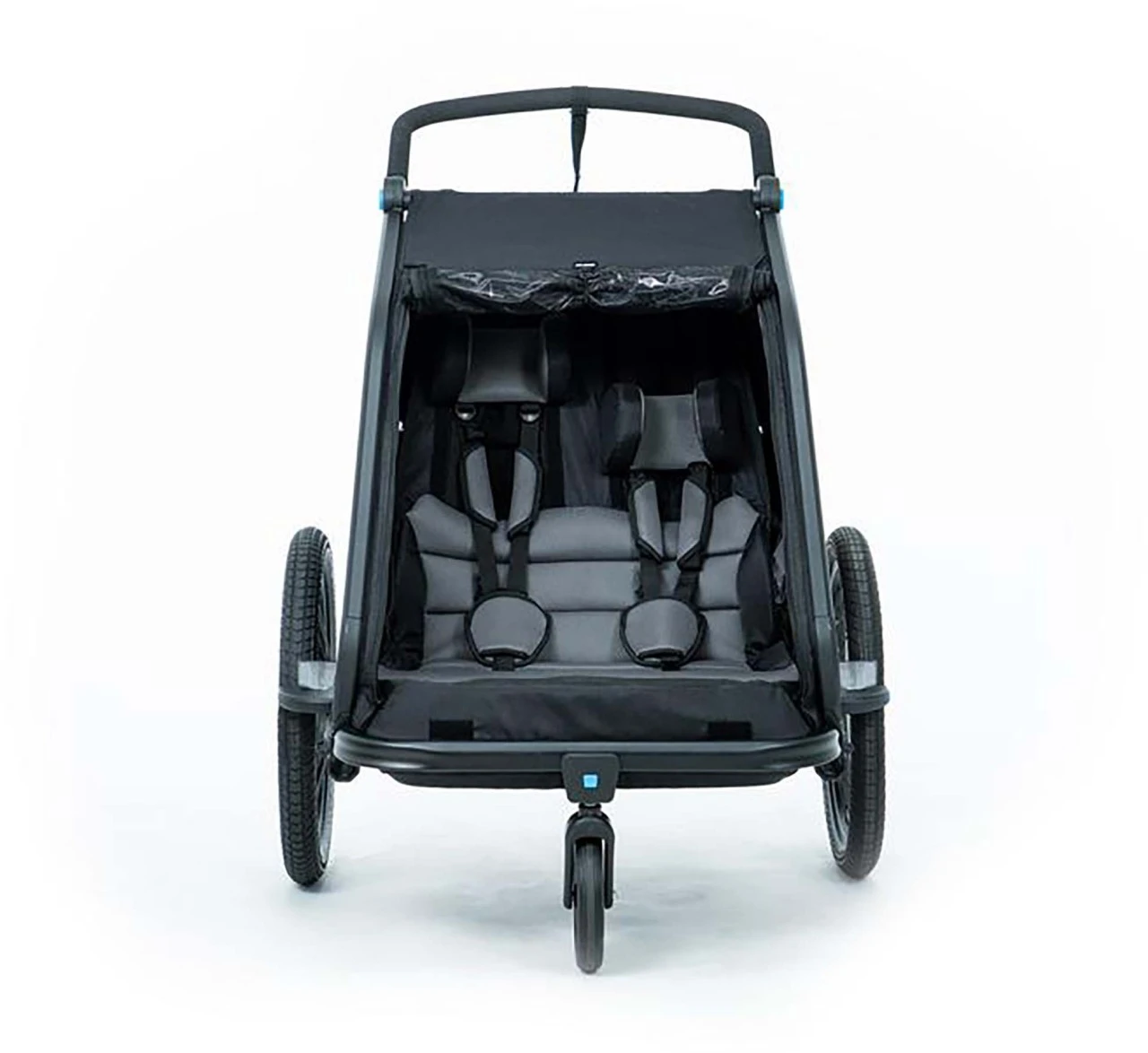 CUBE Kinder Fahrradanhänger Double CMPT Black 7 CUBE Kinder Fahrradanhänger Double CMPT Black – Bild 5