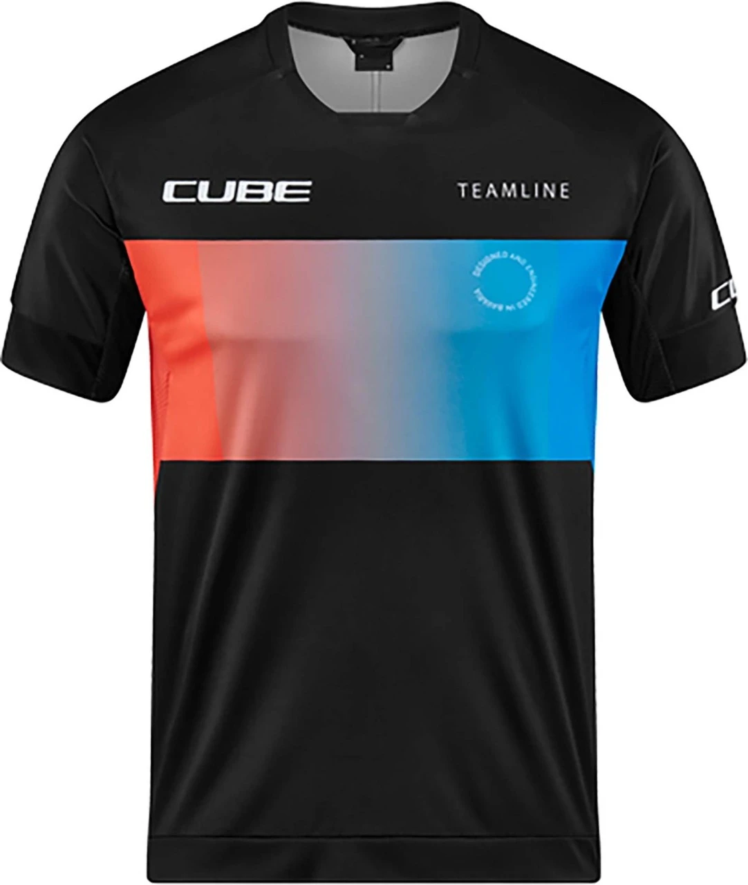CUBE TEAMLINE Rundhalstrikot Kurzarm Black´n´blue´n´red 3 CUBE TEAMLINE Rundhalstrikot Kurzarm Black´n´blue´n´red