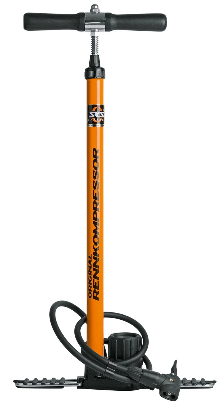 SKS Rennkompressor Mit Multivalve-Ventilkopf Standpumpe 3 SKS Rennkompressor Mit Multivalve-Ventilkopf Standpumpe