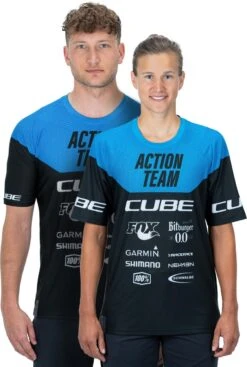 CUBE EDGE Rundhalstrikot Kurzarm X Actionteam Black´n´blue -Fahrradbekleidungs Geschäft VH C 11141 29865 1280x1280