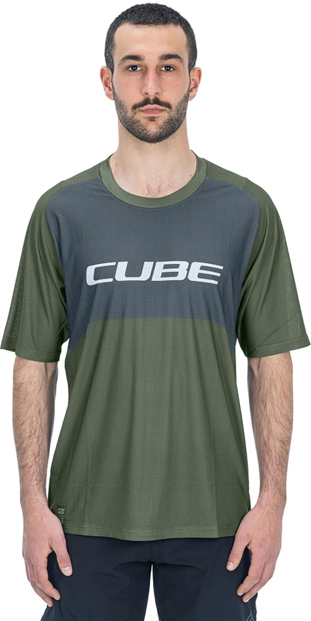 CUBE VERTEX Rundhalstrikot TM Kurzarm Olive´n´grey 4 CUBE VERTEX Rundhalstrikot TM Kurzarm Olive´n´grey – Bild 2