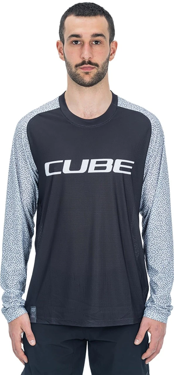 CUBE VERTEX Rundhalstrikot Langarm Black 4 CUBE VERTEX Rundhalstrikot Langarm Black – Bild 2