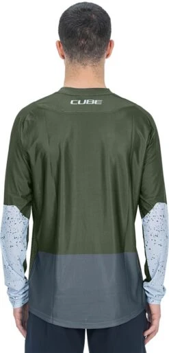 CUBE VERTEX Rundhalstrikot TM Langarm Olive´n´grey -Fahrradbekleidungs Geschäft VH C 122962 36792 1280x1280