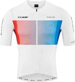 CUBE TEAMLINE Trikot Kurzarm White´n´blue´n´red
