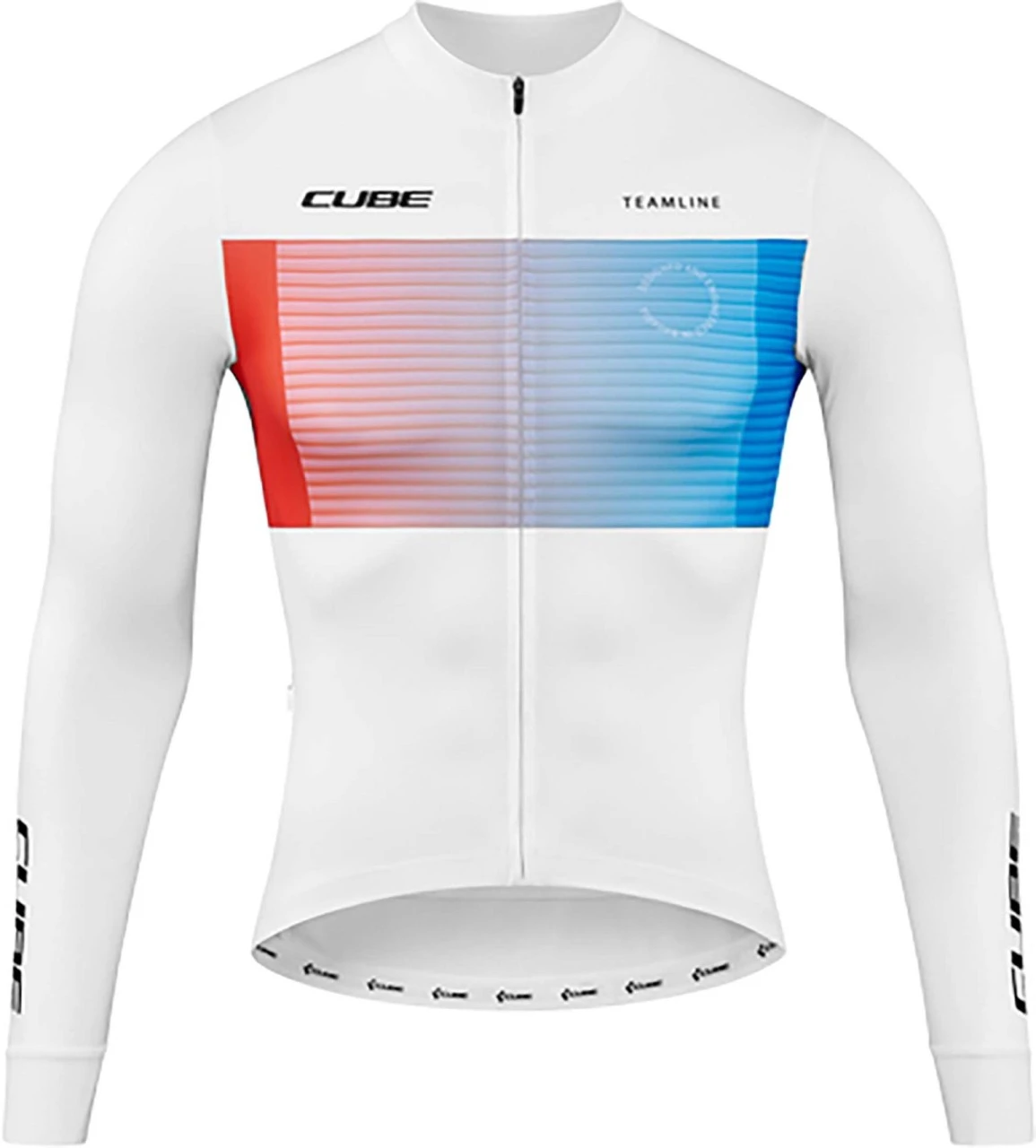 CUBE TEAMLINE Trikot Langarm White´n´blue´n´red